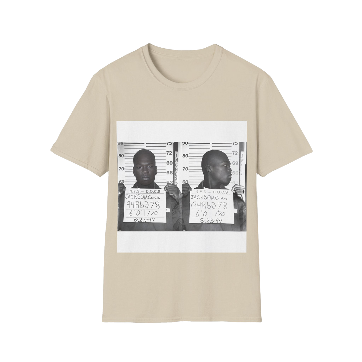 50 Cent Mugshot T-Shirt – Unisex Softstyle Tee