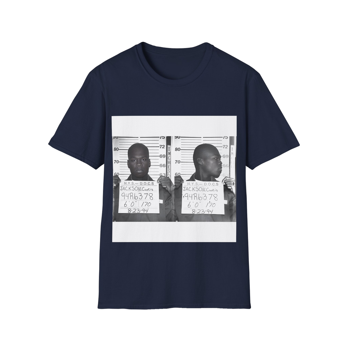 50 Cent Mugshot T-Shirt – Unisex Softstyle Tee