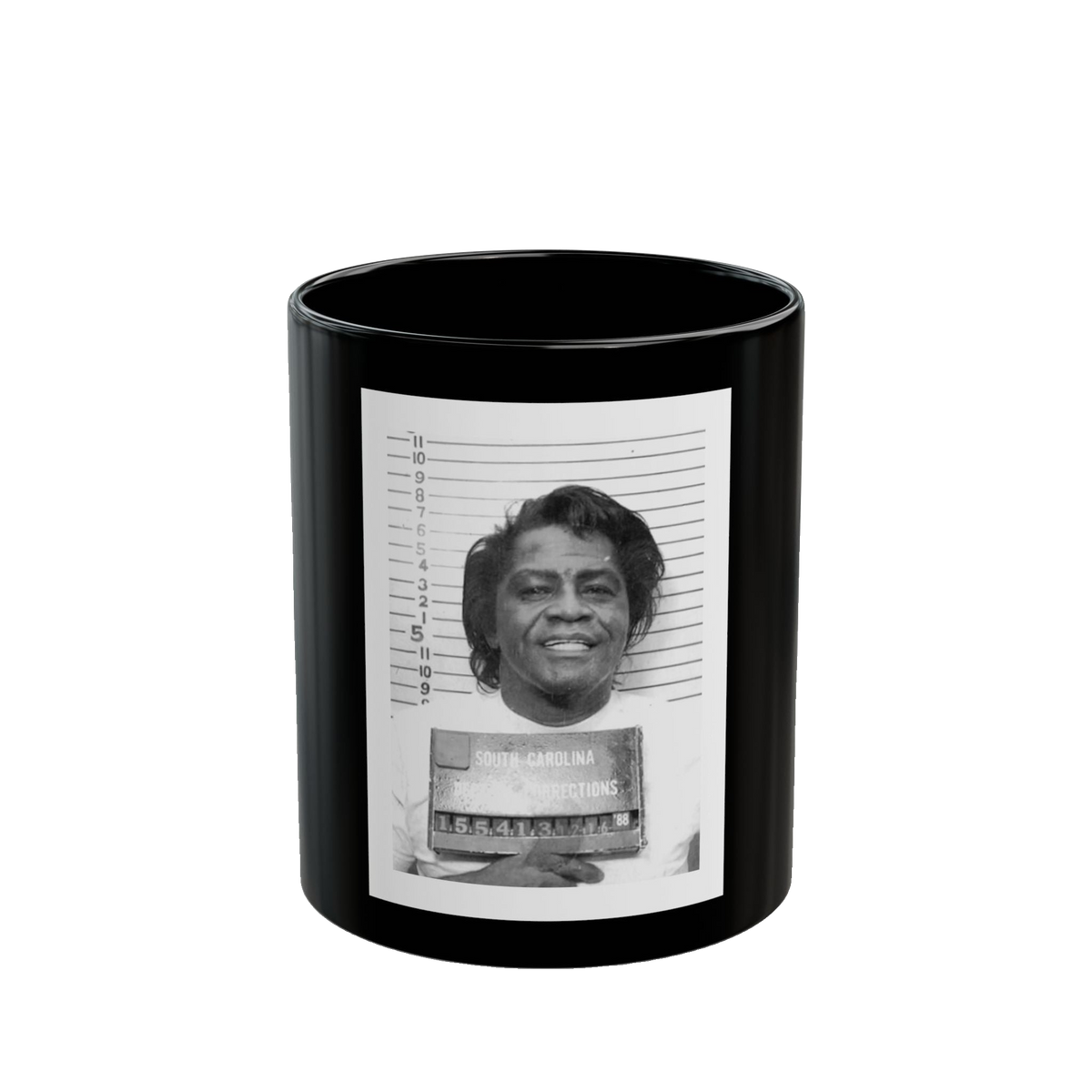 Rick James Mugshot Mug – 11oz & 15oz Black Ceramic