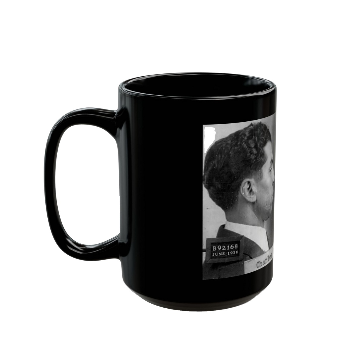 Lucky Luciano Mugshot Mug – 11oz & 15oz Black Ceramic