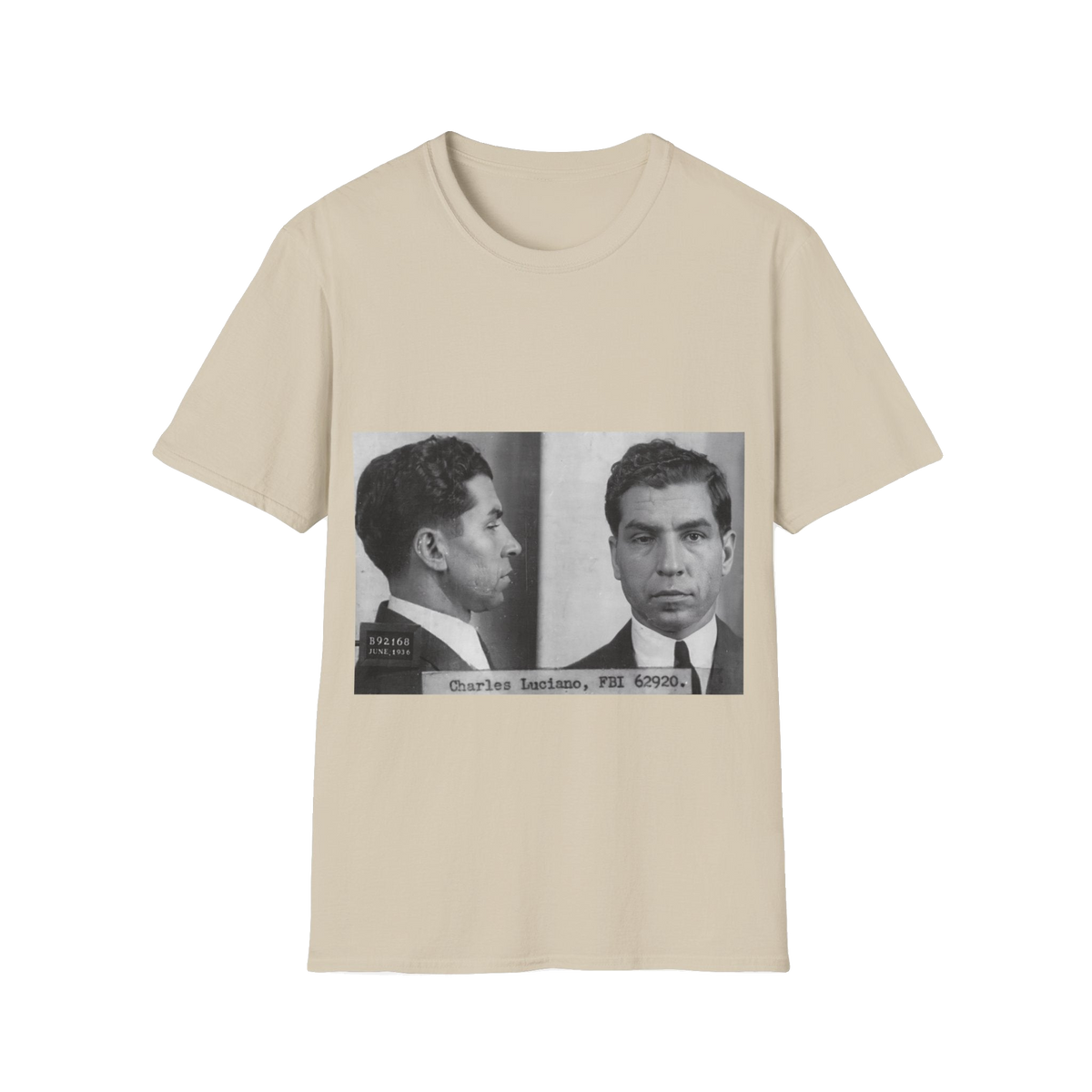 Lucky Luciano Mugshot T-Shirt – Unisex Softstyle Tee