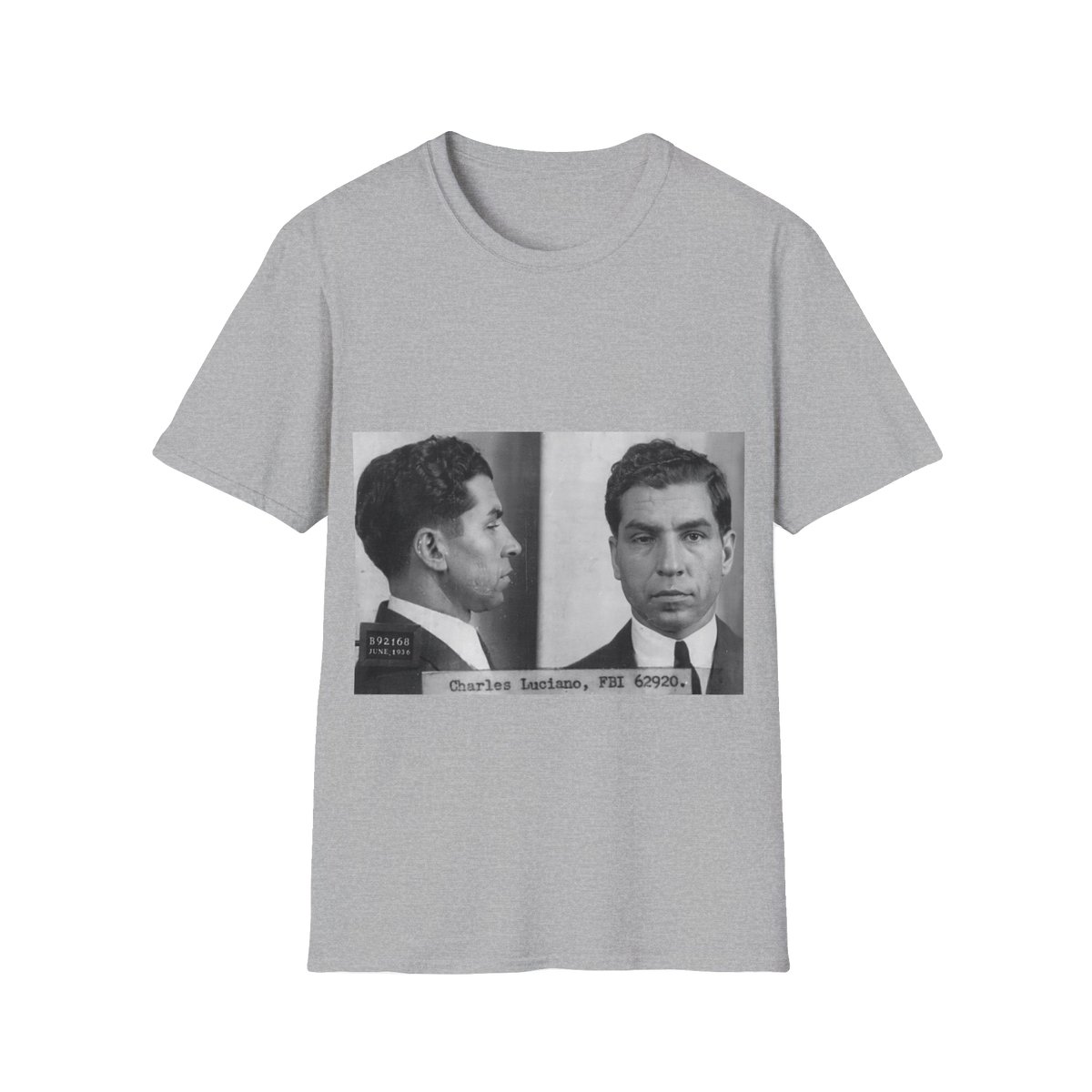 Lucky Luciano Mugshot T-Shirt – Unisex Softstyle Tee