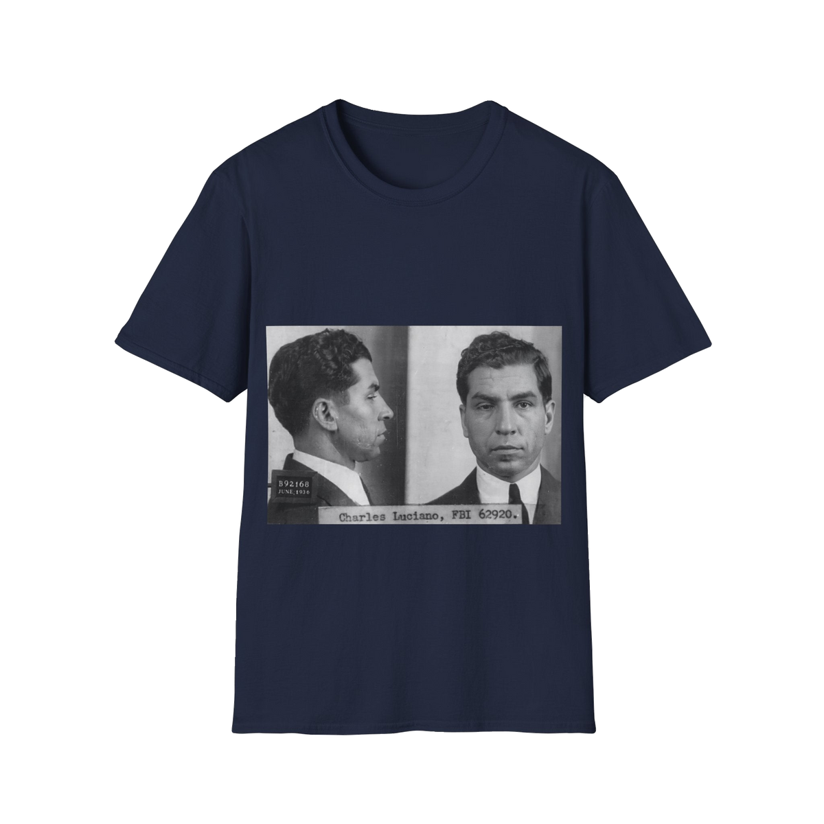 Lucky Luciano Mugshot T-Shirt – Unisex Softstyle Tee