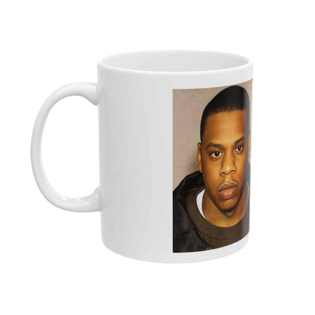 Jay-Z Mugshot Mug – “Reasonable Doubt, Unshakable Loyalty”, Hip-Hop Mug, Gift for Music Lovers, Cool Coffee Cup, Personalized Tea Mug
