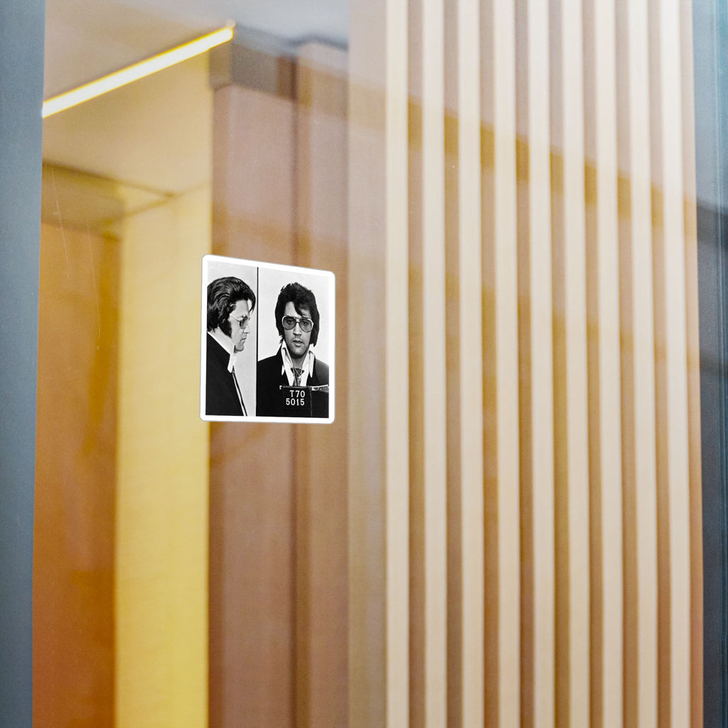 Elvis Presley 1970 Mugshot Sticker – Kiss-Cut Vinyl Decal