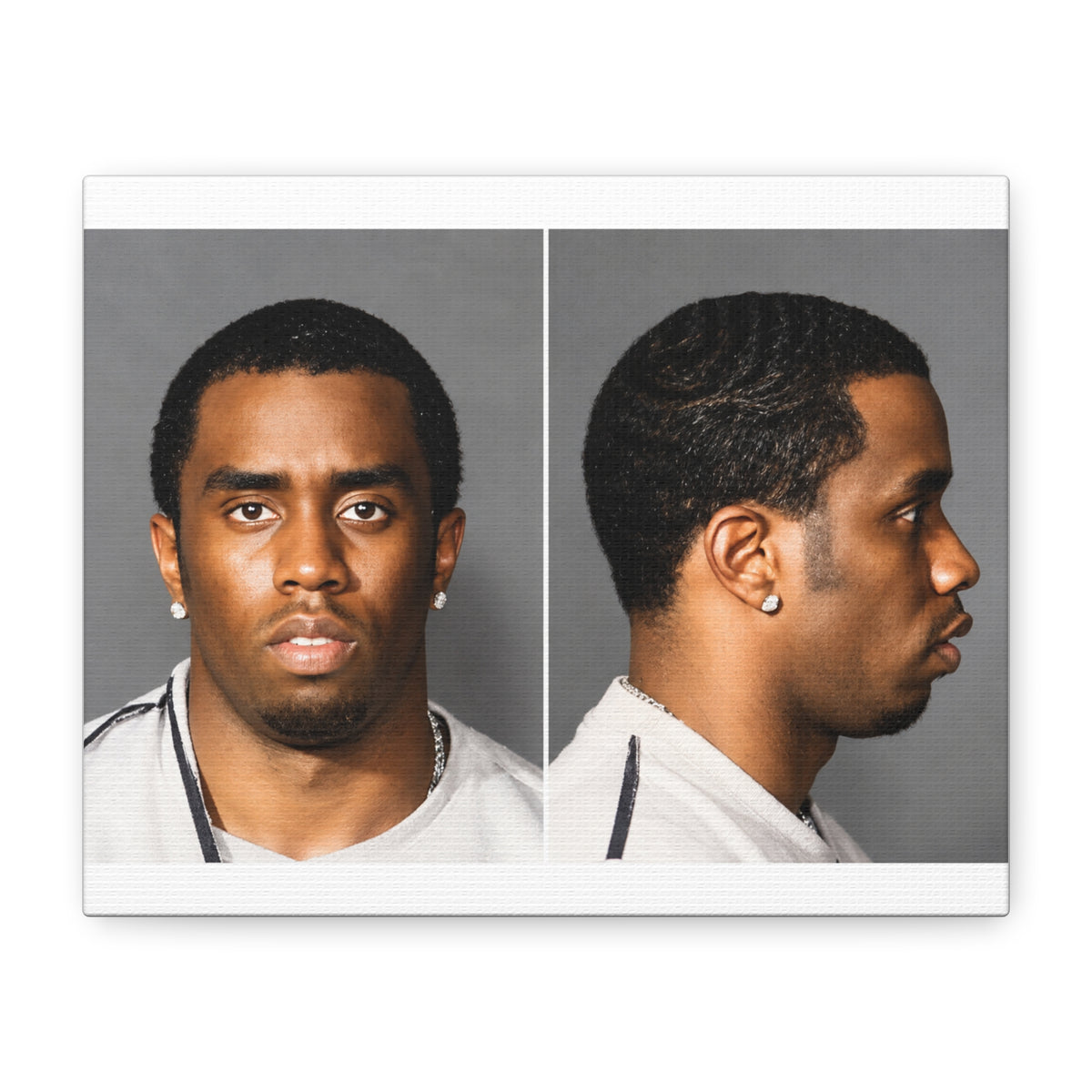 Sean "Diddy" Combs Mugshot Canvas – Matte Stretched 1.25"