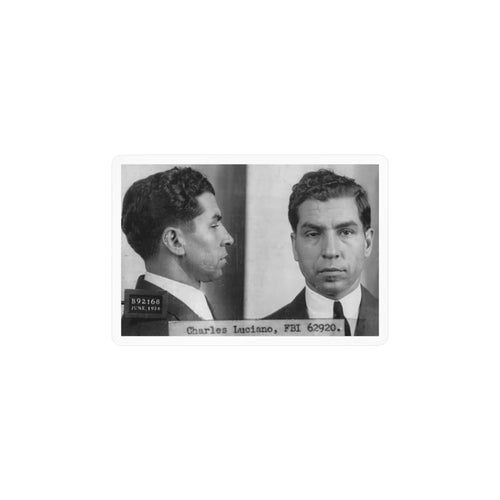 Lucky Luciano Mugshot Sticker – Kiss-Cut Vinyl Decal