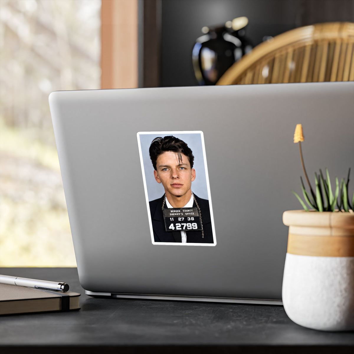 Frank Sinatra 1938 Mugshot Sticker – Kiss-Cut Vinyl Decal