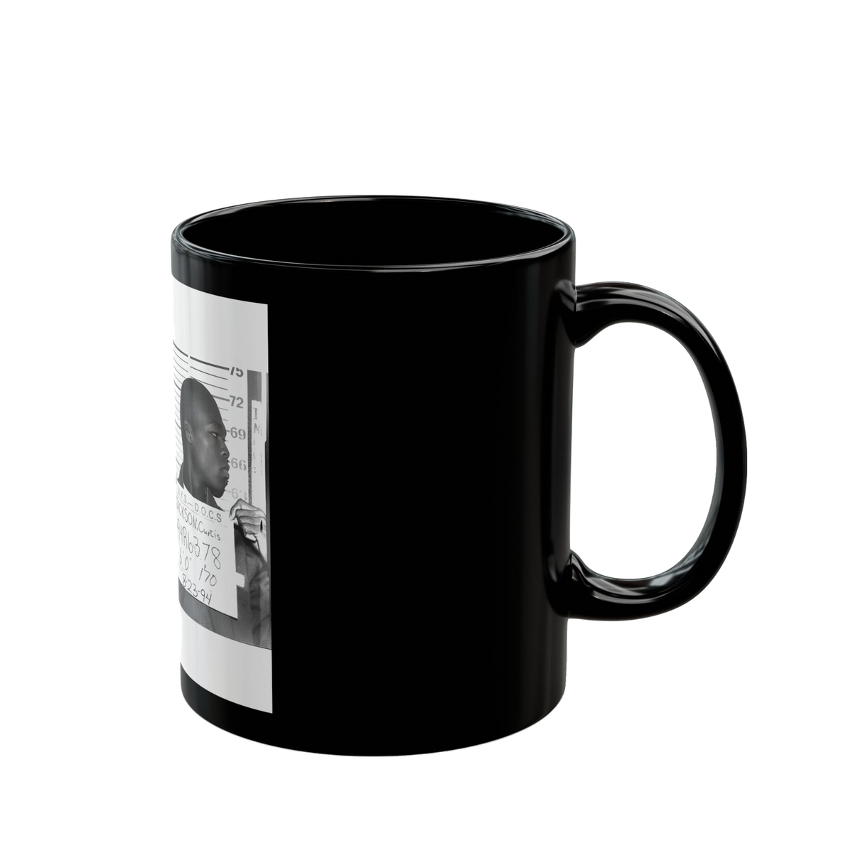50 Cent 1994 Mugshot Mug – 11oz & 15oz Black Ceramic