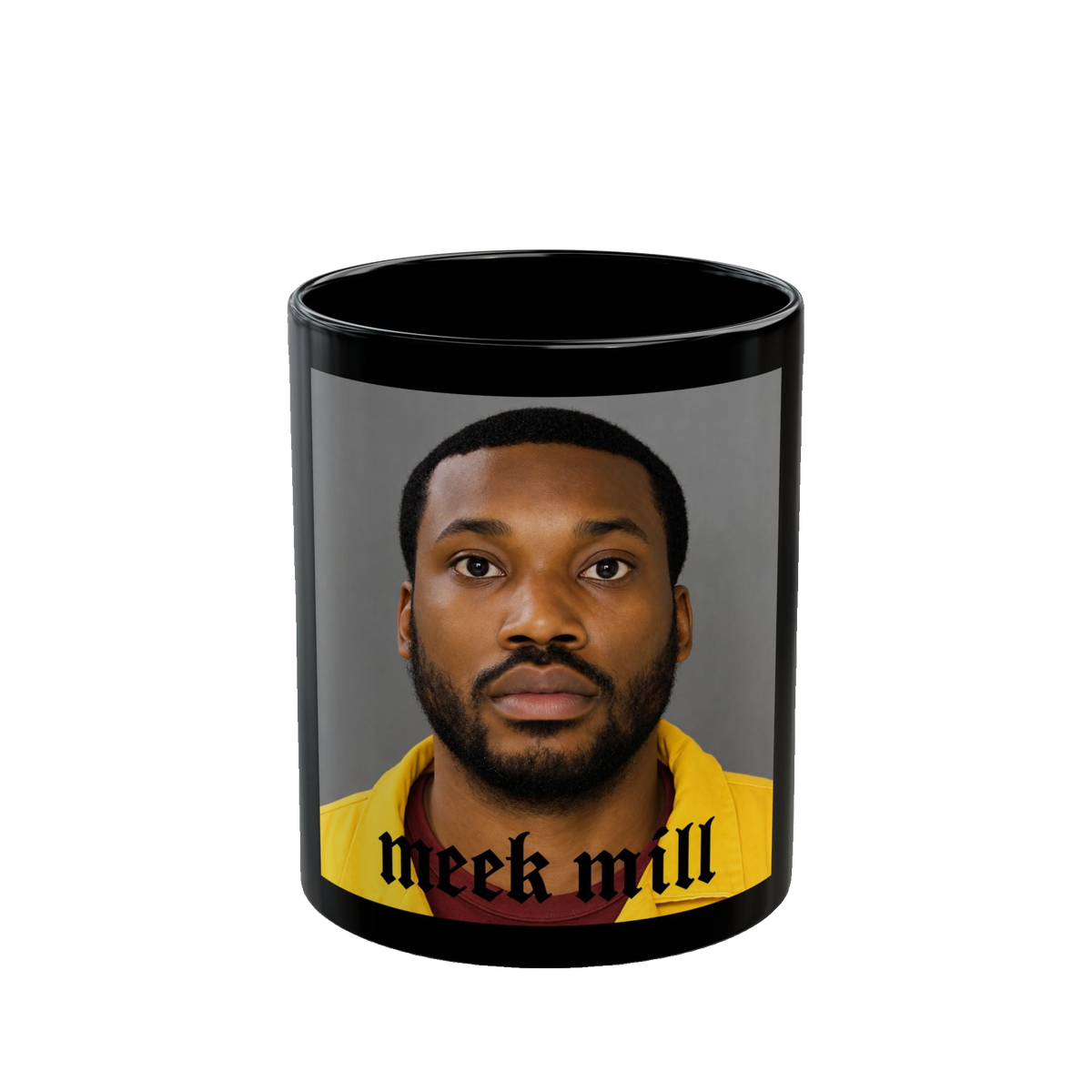 Meek Mill Mugshot Mug – 11oz & 15oz Black Ceramic