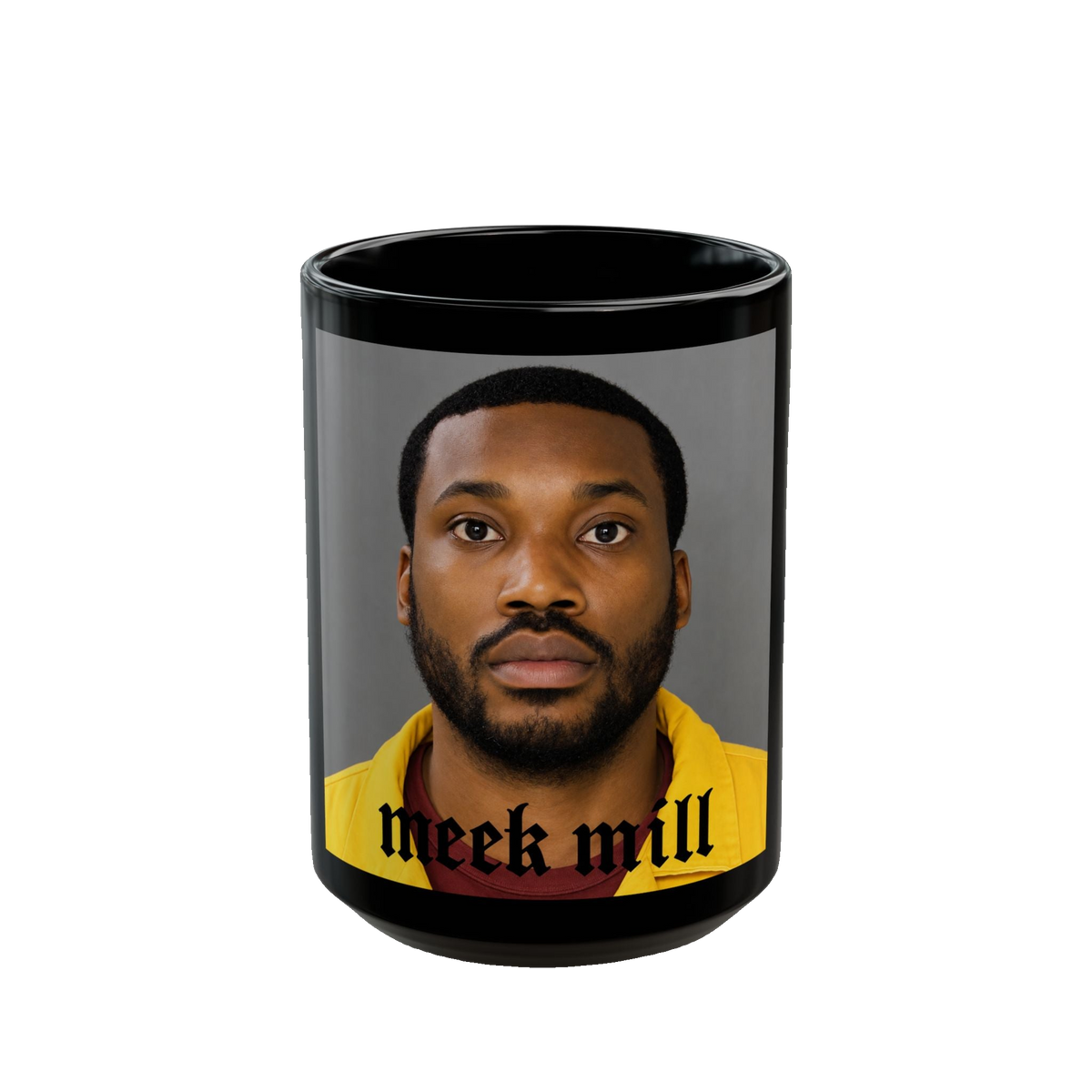 Meek Mill Mugshot Mug – 11oz & 15oz Black Ceramic