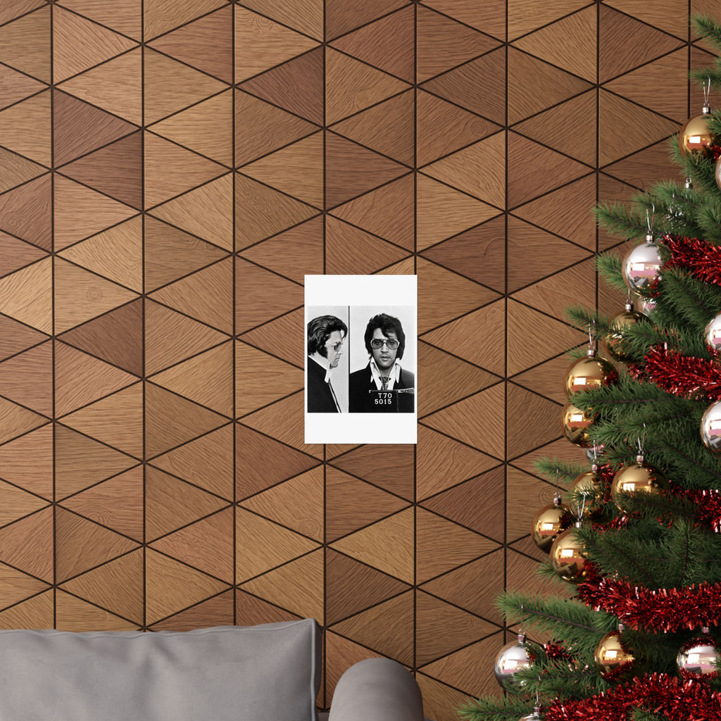 Elvis Presley 1970 Mugshot Poster – Matte Wall Art Print