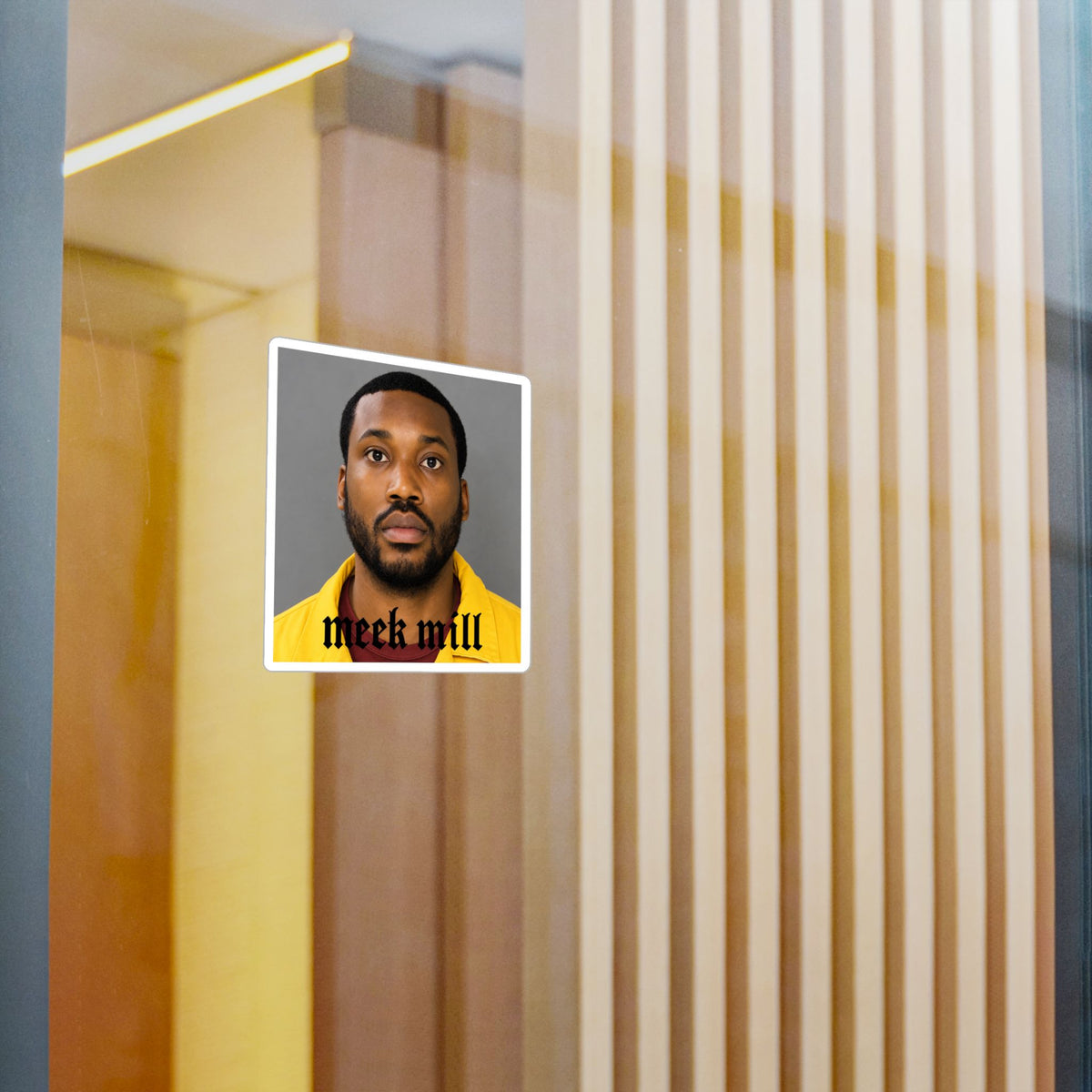Meek Mill Mugshot Sticker – Kiss-Cut Vinyl Decal