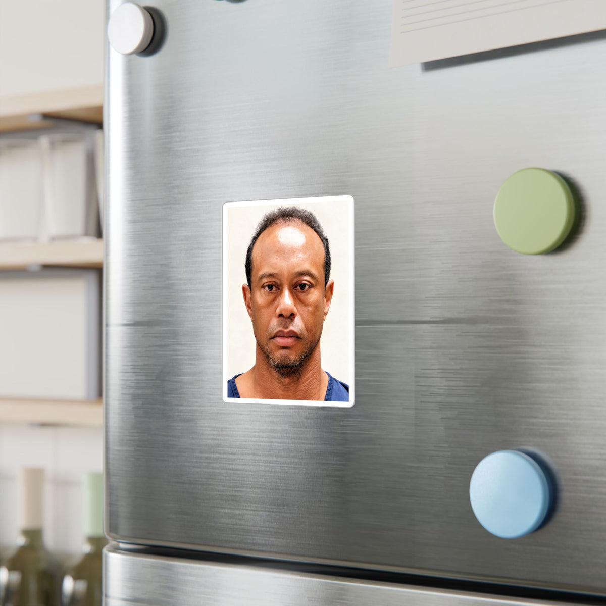 Tiger Woods 2017 Mugshot Sticker – Kiss-Cut Vinyl Decal