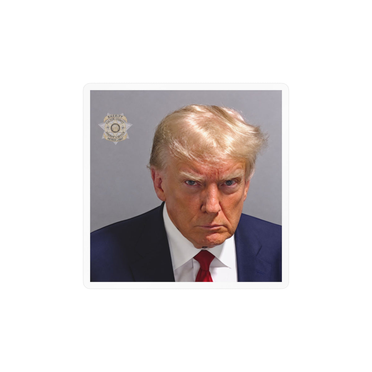 Donald Trump 2023 Mugshot Sticker – Kiss-Cut Vinyl Decal