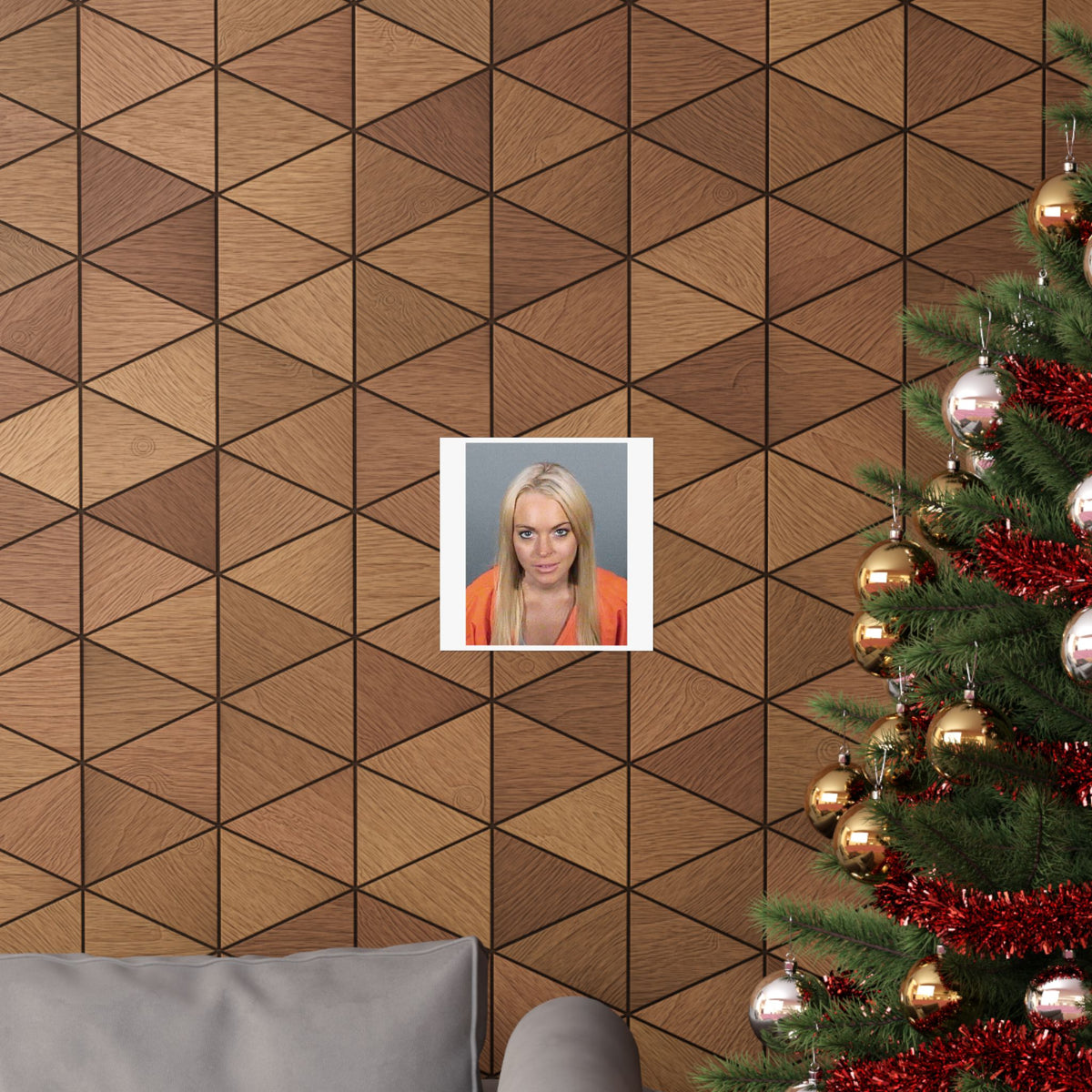 Lindsay Lohan 2007 Mugshot Poster – Matte Wall Art Print