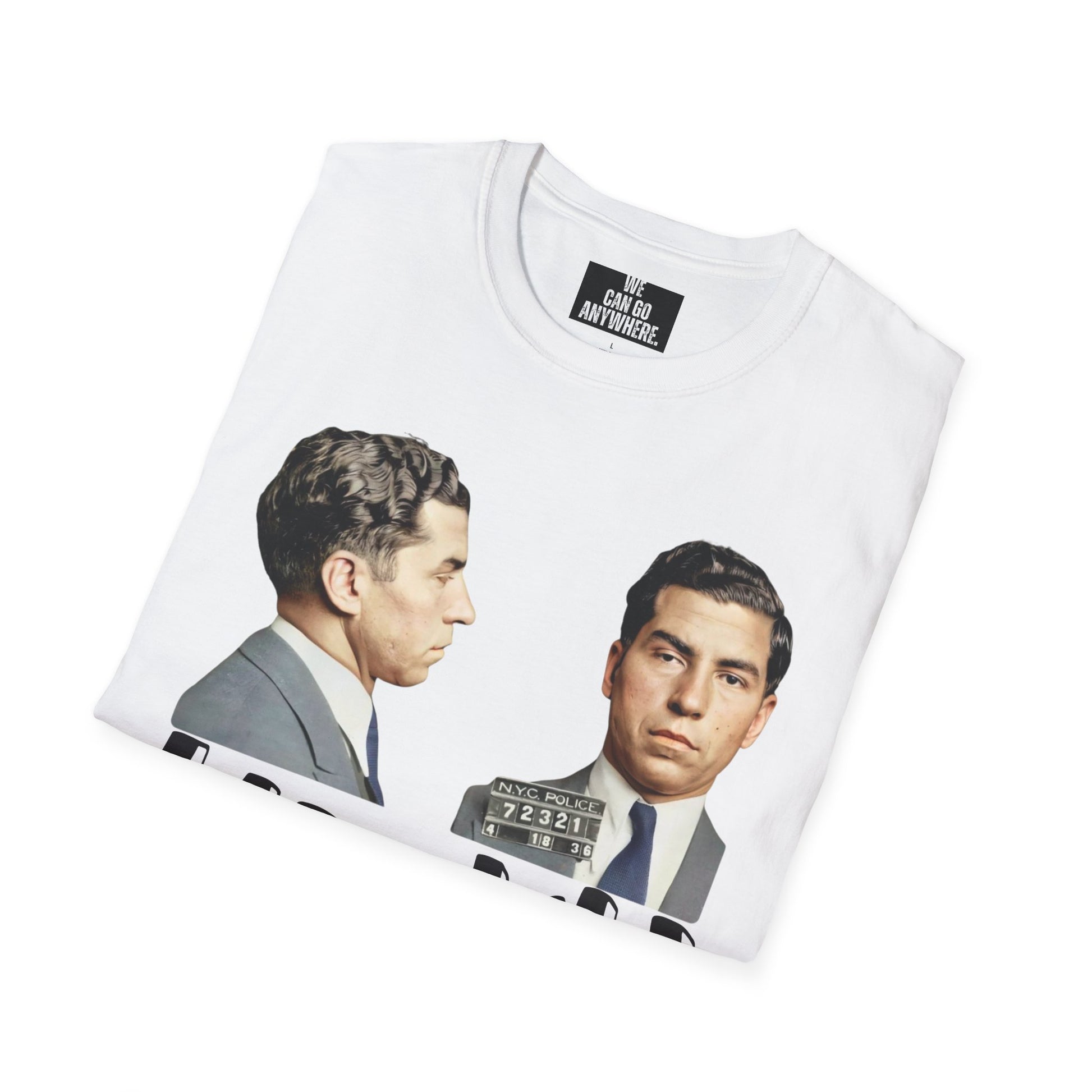 Lucky Luciano Graphic Unisex Softstyle T-Shirt, Vintage Style Tee, Casual Wear, Gift for Him/Her, St. Patrick's Day Shirt, Everyday Comfort