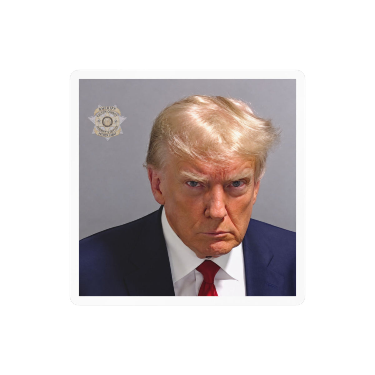 Donald Trump 2023 Mugshot Sticker – Kiss-Cut Vinyl Decal