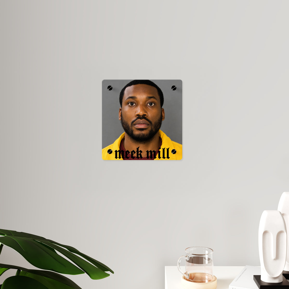 Meek Mill Mugshot Acrylic Wall Art