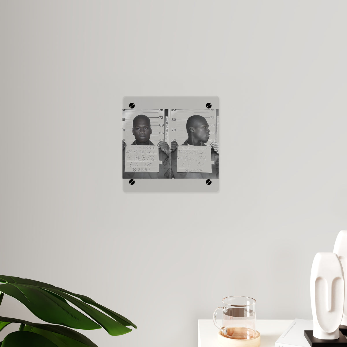 50 Cent 1994 Mugshot Acrylic Wall Art