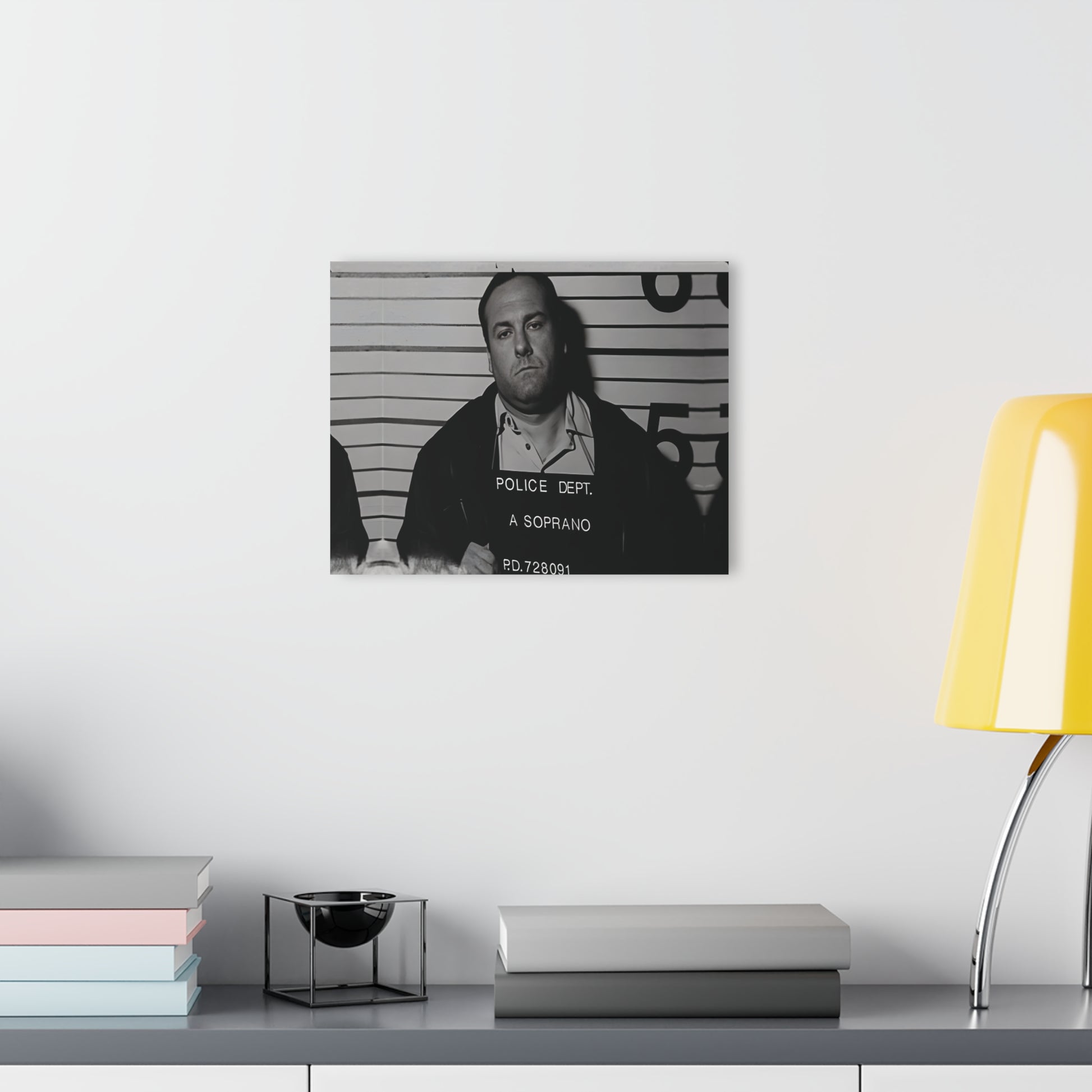 Anthony Soprano Mugshot Acrylic Wall Art Print - Unique Home Decor, Modern Art Piece, Gallery Wall Decor, Gift for Art Lovers, Custom Wall Hanging