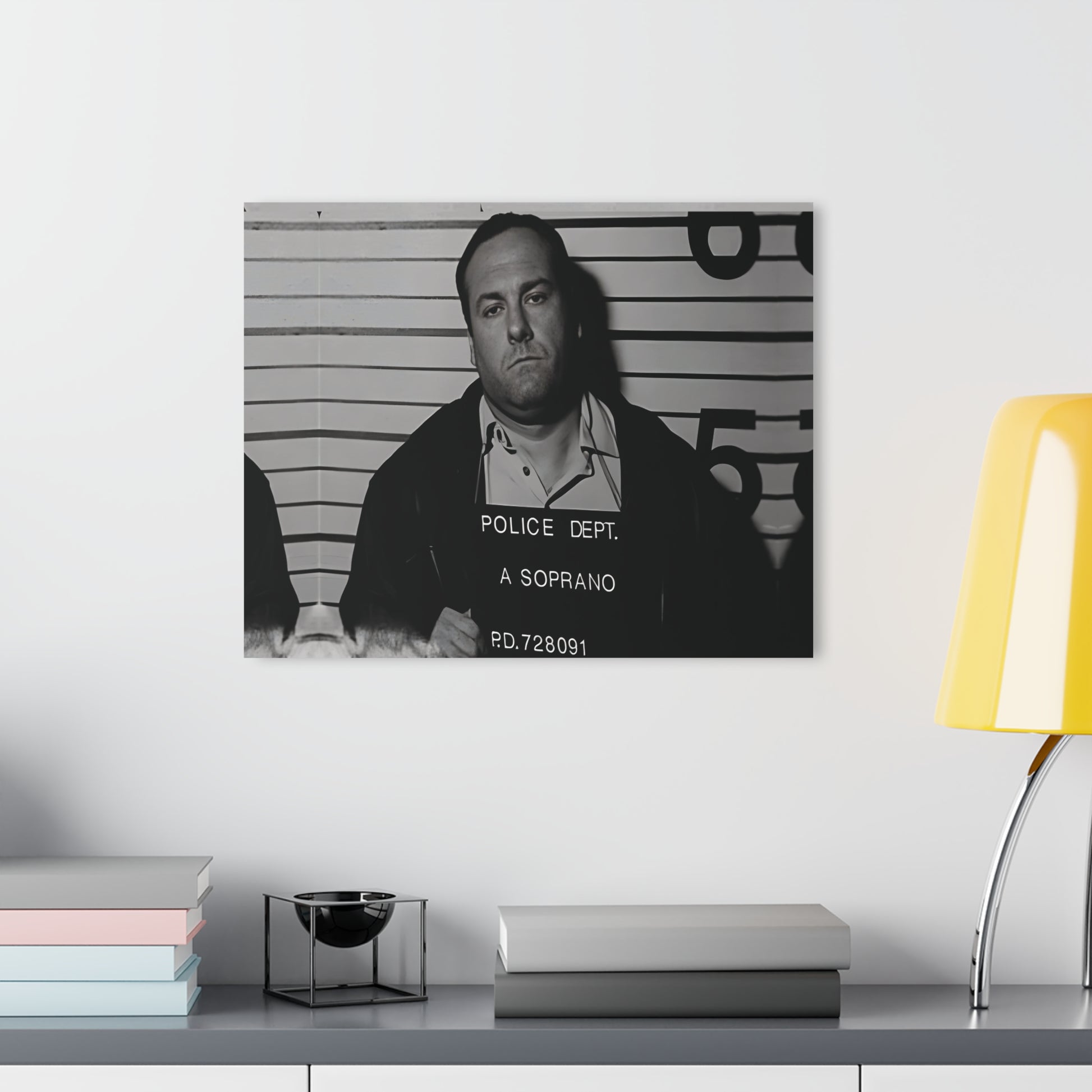 Anthony Soprano Mugshot Acrylic Wall Art Print - Unique Home Decor, Modern Art Piece, Gallery Wall Decor, Gift for Art Lovers, Custom Wall Hanging