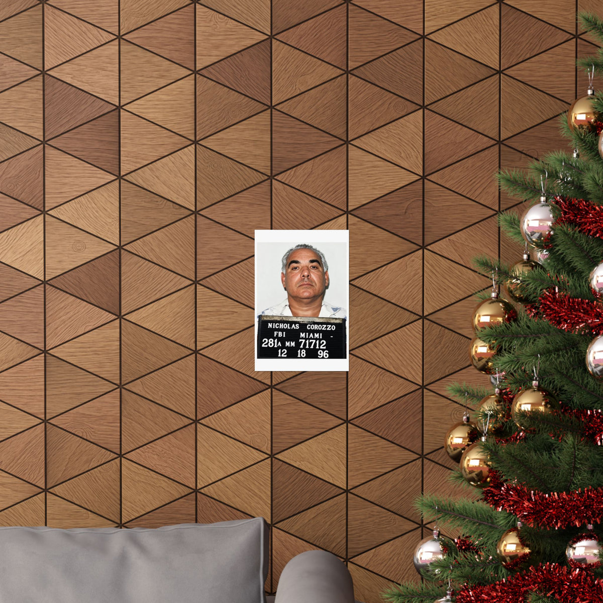 Nicholas Corozzo 1996 FBI Mugshot Poster – Matte Wall Art Print