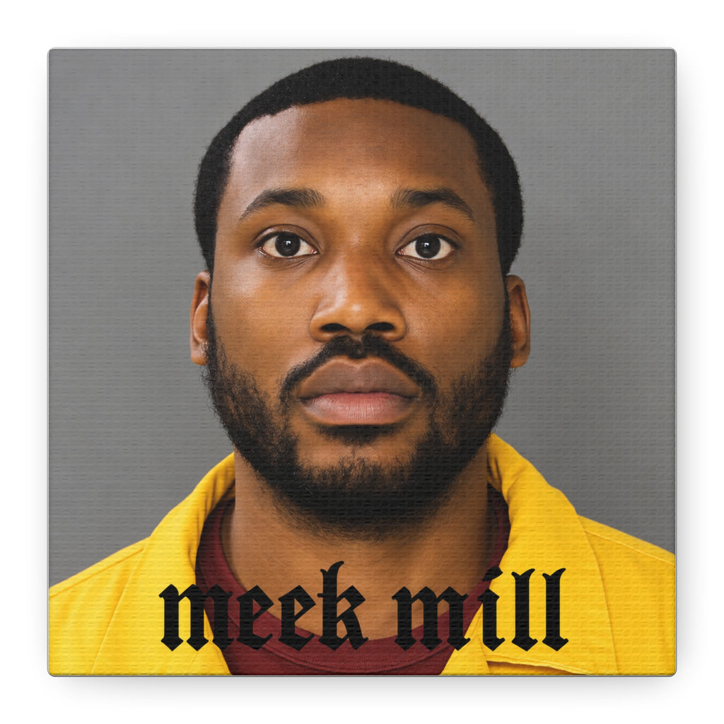 Meek Mill Mugshot Canvas – Matte Stretched 1.25"