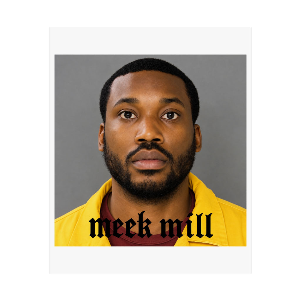Meek Mill Mugshot Poster – Matte Wall Art Print