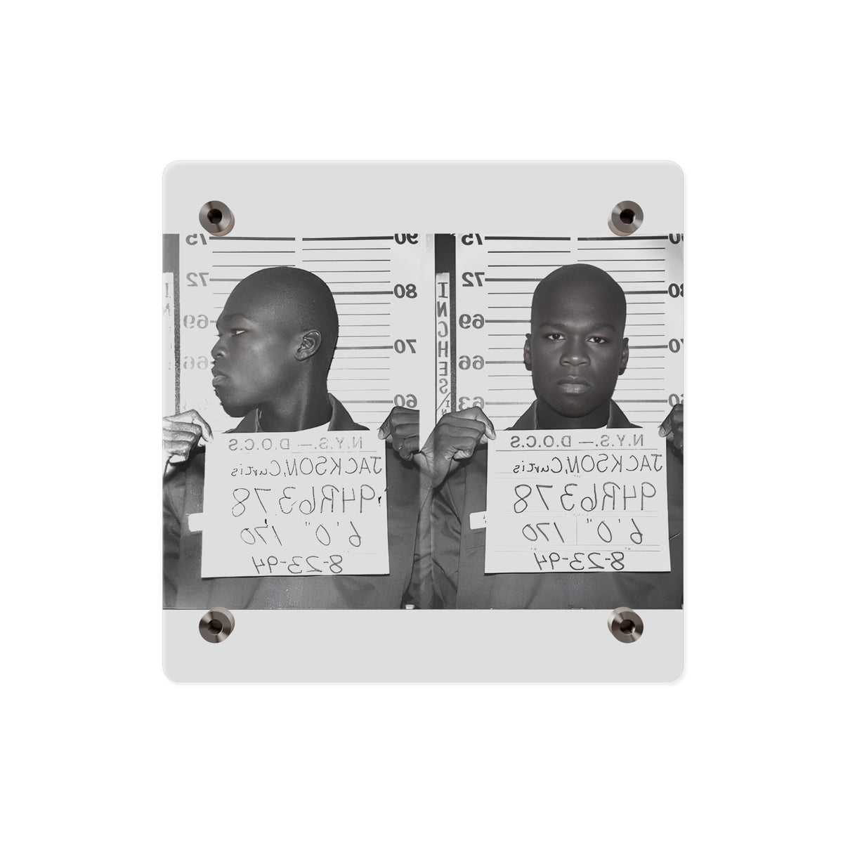 50 Cent 1994 Mugshot Acrylic Wall Art