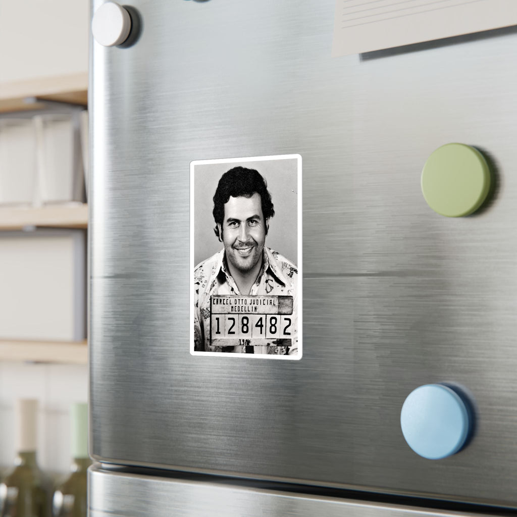 Pablo Escobar Mugshot Sticker – Kiss-Cut Vinyl Decal