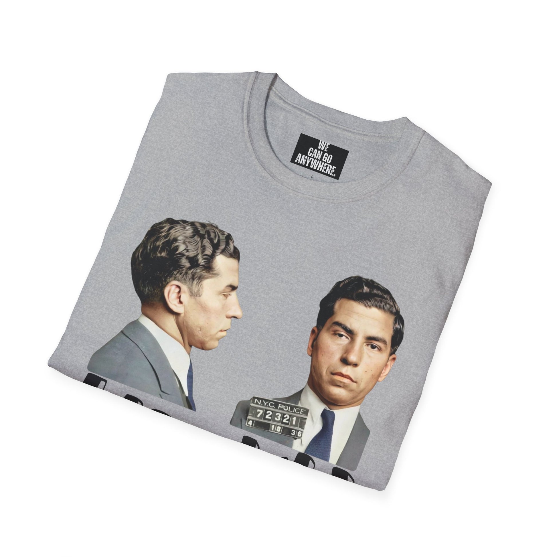 Lucky Luciano Graphic Unisex Softstyle T-Shirt, Vintage Style Tee, Casual Wear, Gift for Him/Her, St. Patrick's Day Shirt, Everyday Comfort