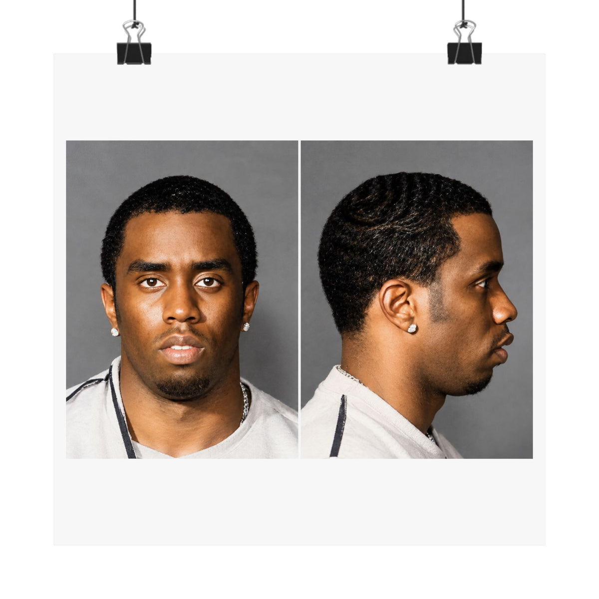 Sean "Diddy" Combs Mugshot Poster – Matte Wall Art Print