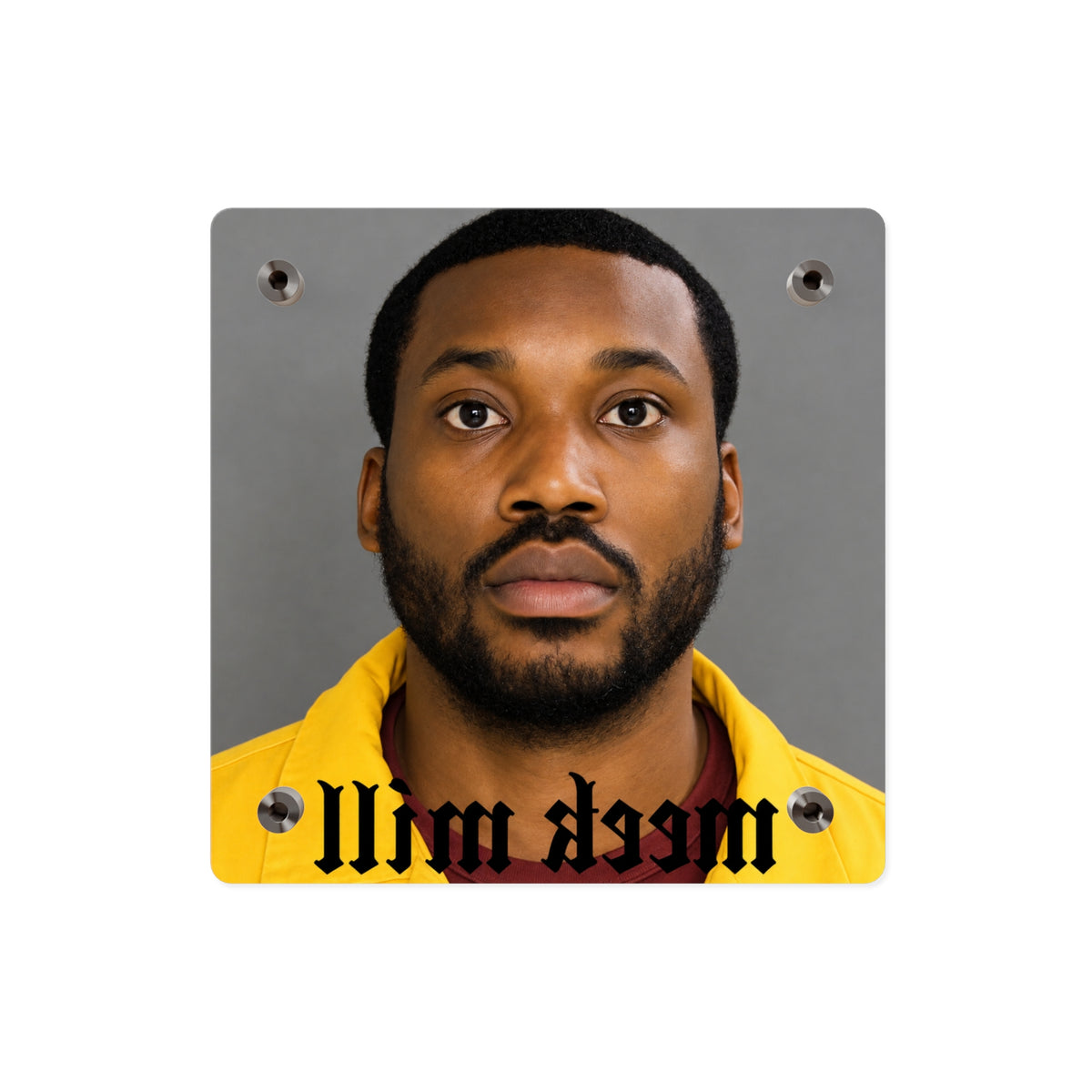 Meek Mill Mugshot Acrylic Wall Art