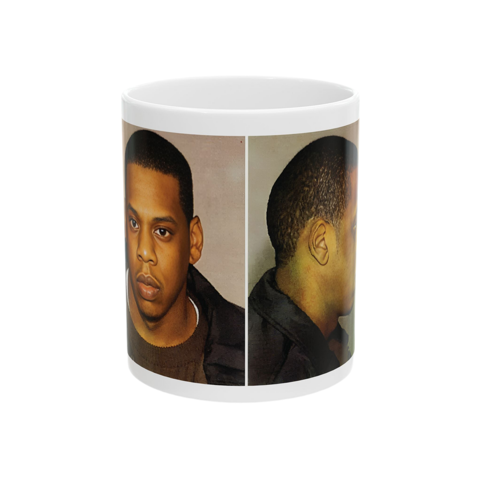 Jay-Z Mugshot Mug – “Reasonable Doubt, Unshakable Loyalty”, Hip-Hop Mug, Gift for Music Lovers, Cool Coffee Cup, Personalized Tea Mug