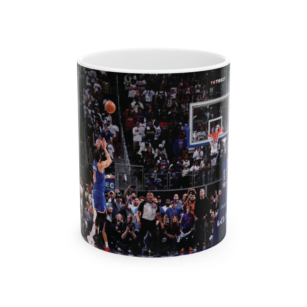 Jalen Brunson New York Knicks NBA Game Winner Playoffs Basketball Celebration Ceramic Mug - Perfect for Fans & Gifting