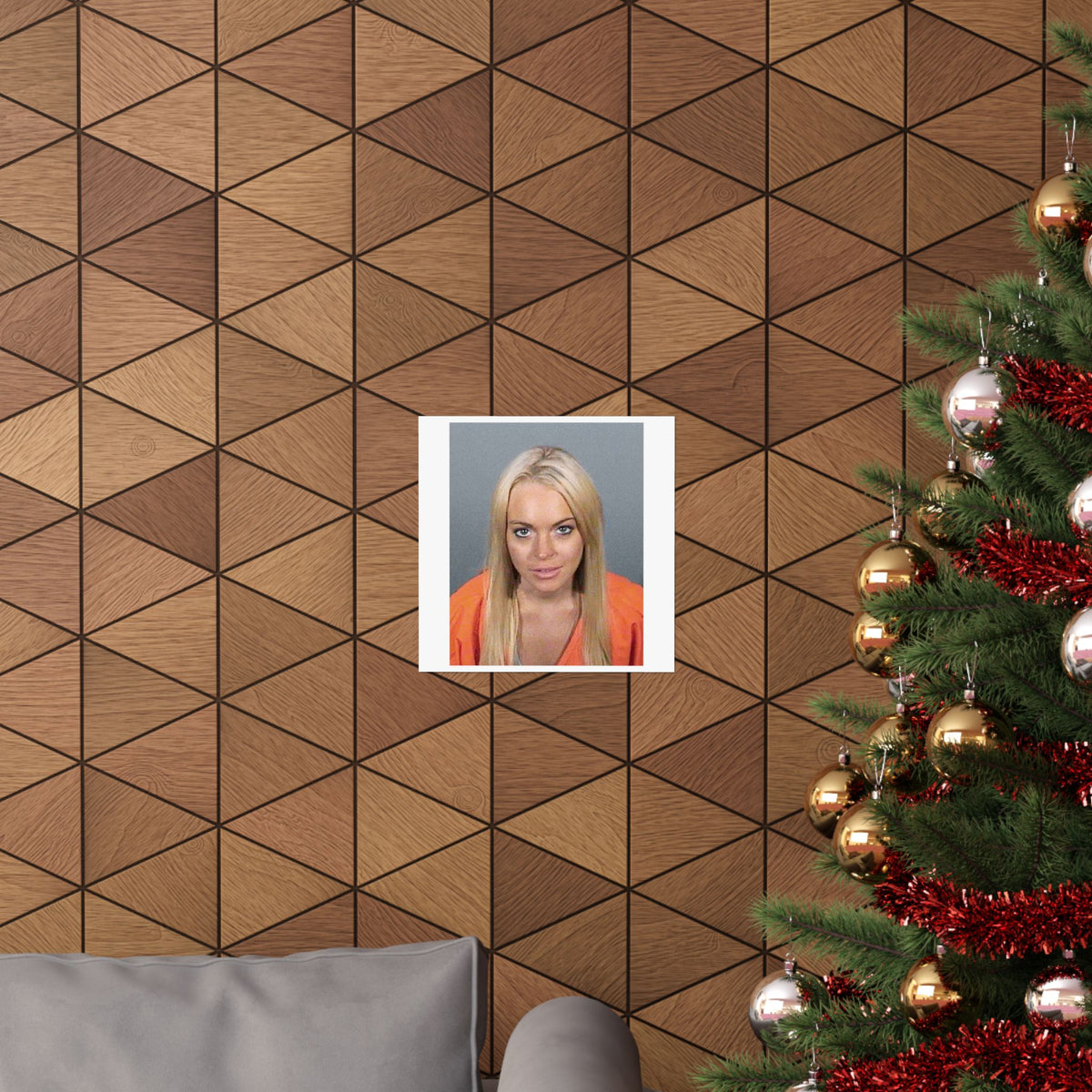 Lindsay Lohan 2007 Mugshot Poster – Matte Wall Art Print