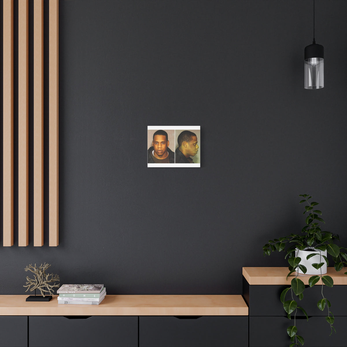 Jay-Z Mugshot Canvas – Matte Stretched 1.25"