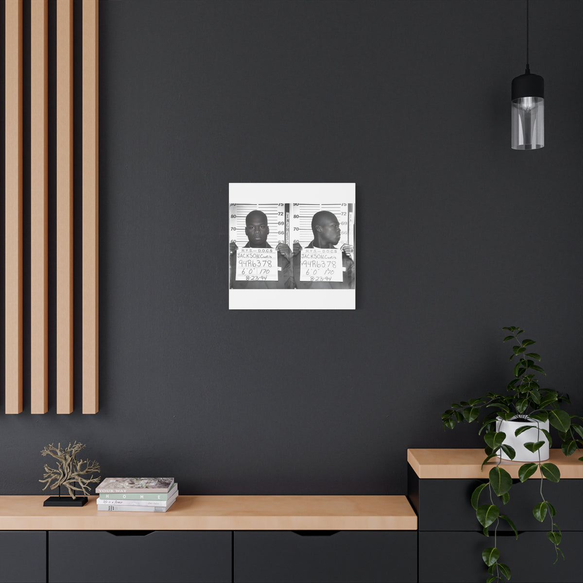 50 Cent 1994 Mugshot Canvas – Matte Stretched 1.25"