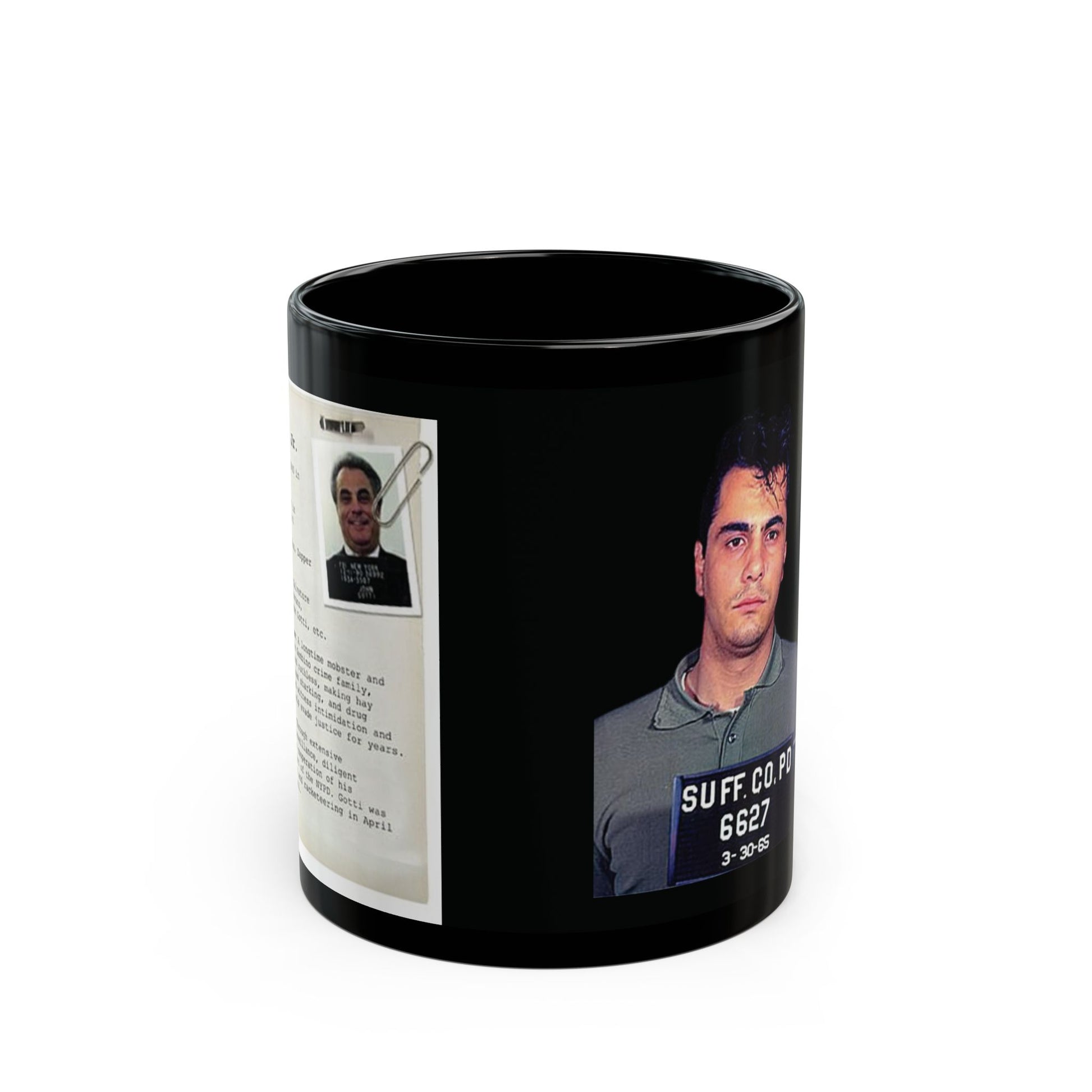 John GOTTI Unique Mugshot Mug for Humor Lovers, Fun Coffee Cup, Quirky Gift, Novelty Mug, Retro Design