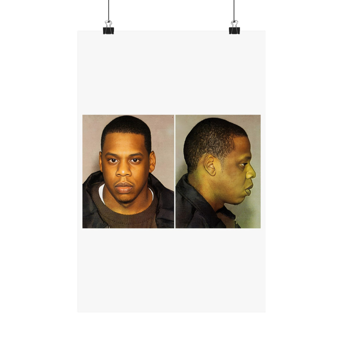 Jay-Z Mugshot Poster – Matte Wall Art Print