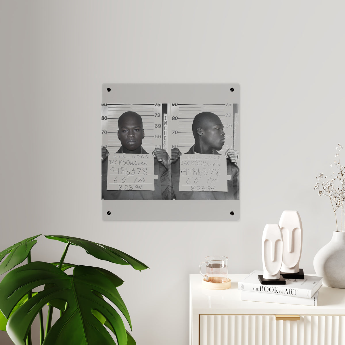50 Cent 1994 Mugshot Acrylic Wall Art