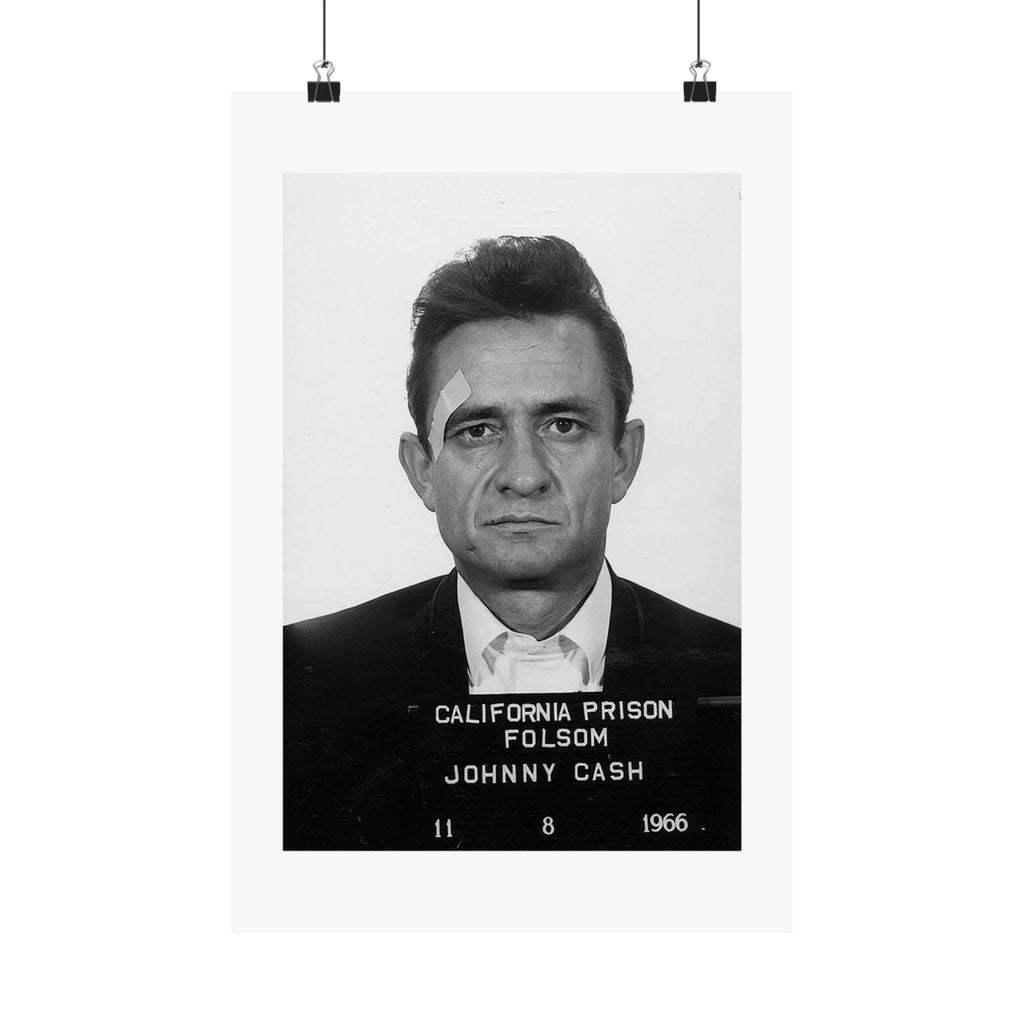 Johnny Cash Mugshot Poster – Matte Wall Art Print