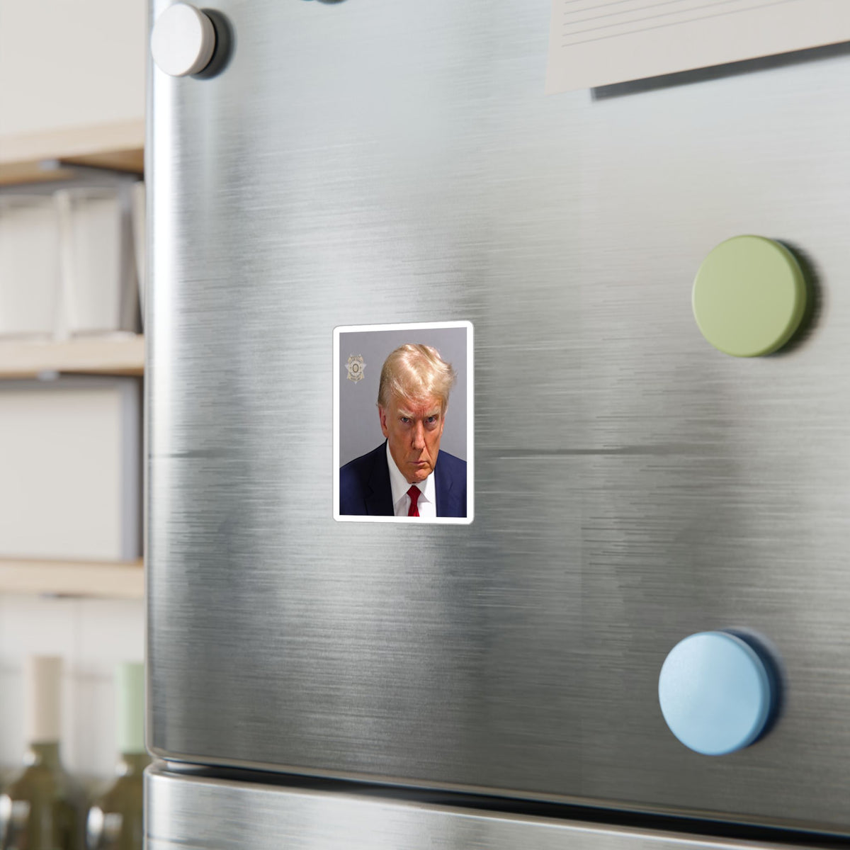 Donald Trump 2023 Mugshot Sticker – Kiss-Cut Vinyl Decal