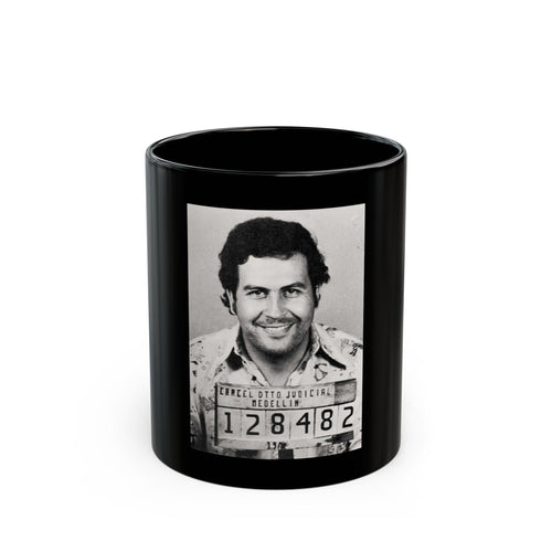 “The Kingpin of Medellín” – Pablo Escobar Tribute Mug – Glossy Black Ceramic