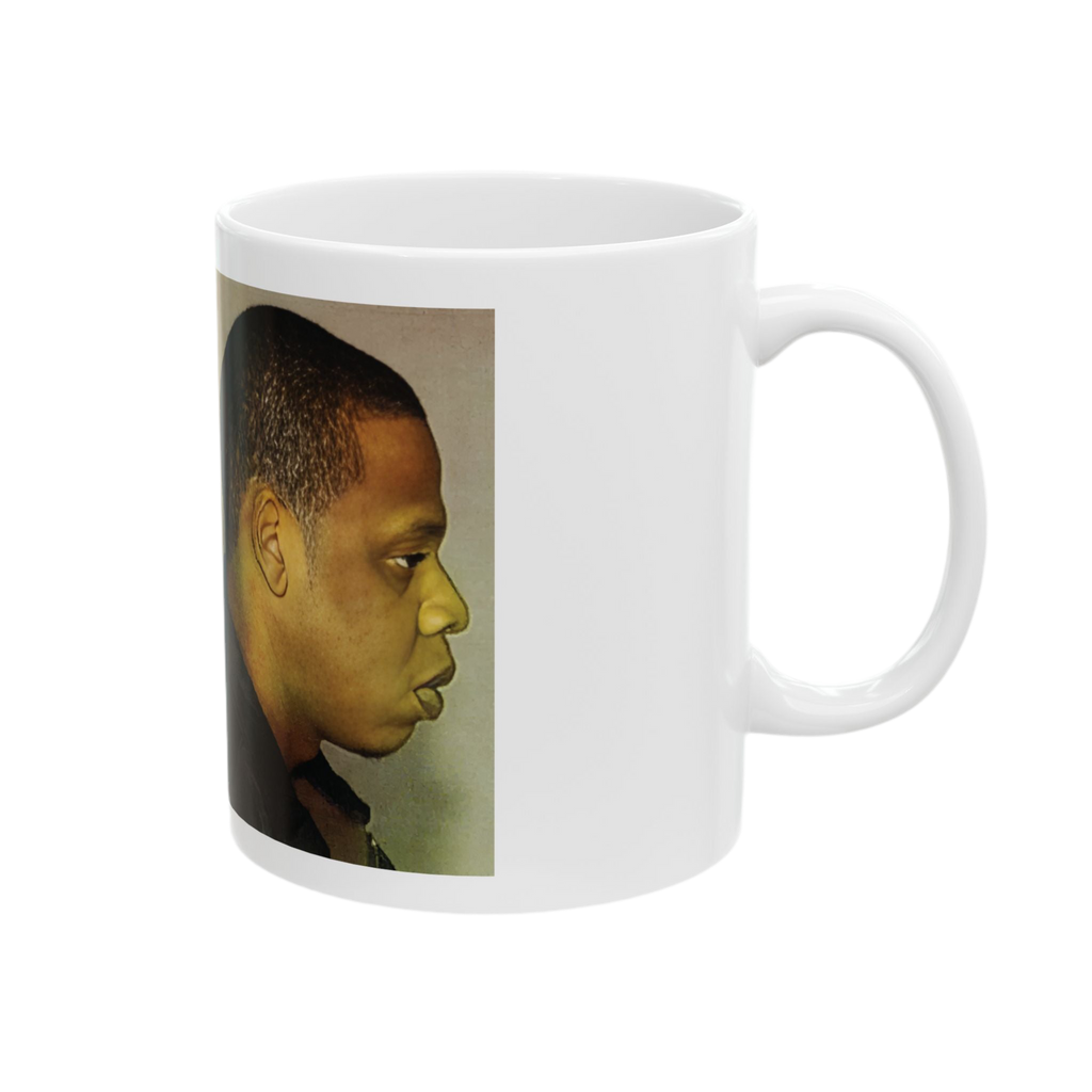 Jay-Z Mugshot Mug – “Reasonable Doubt, Unshakable Loyalty”, Hip-Hop Mug, Gift for Music Lovers, Cool Coffee Cup, Personalized Tea Mug